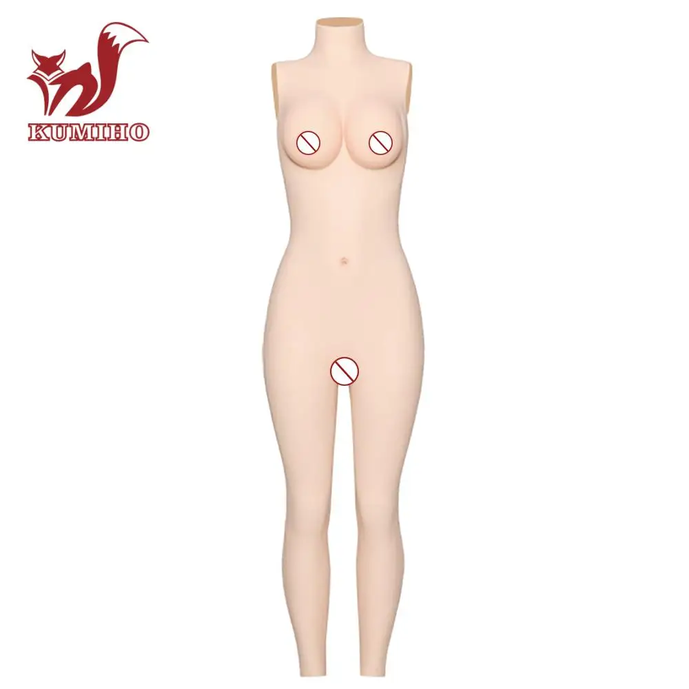 KUMIHO 5G Ankle-Length Bodysuit Silicone breasts forms fake Vagina silicone gel transgender pussy for Crossdresser shemale |