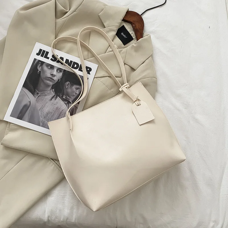 

2021 New Women Soft Large Package Tide Korean Style Fashion Versatile Textured High-capacity Fashion Shoulder Bag Totes Handbag