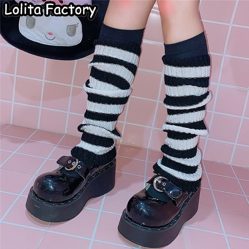 Женские теплые сапоги зимние вязаные гетры до колена свободного покроя - купить