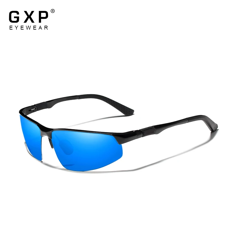 GXP Driving Polarized Men Aluminum Sunglasses Blue Mirror Lens Male UV400 Sun Glasses Aviation Women For Eyewear | Аксессуары для