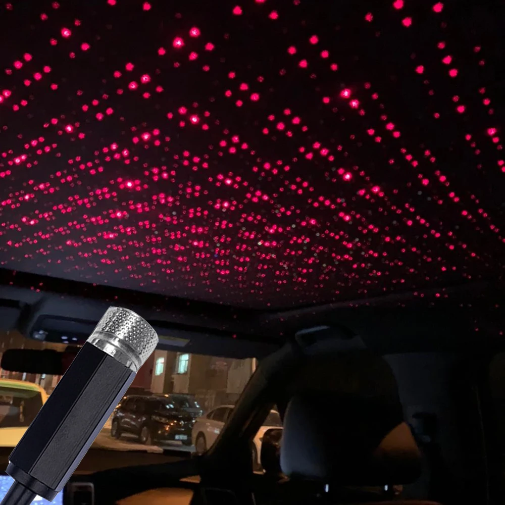 Автомобильный USB светодиодный светильник для автомобиля атмосферная звезда