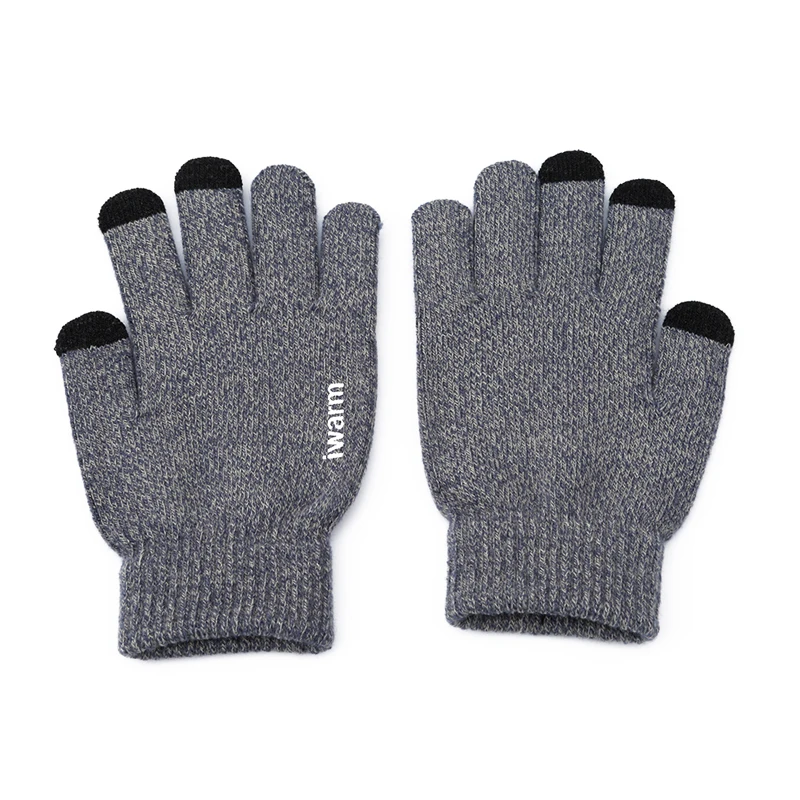 

Men Knitted Gloves Anti-slip Touch Screen High Quality Male Thicken Warm Gloves Winter Autumn Men Mitten