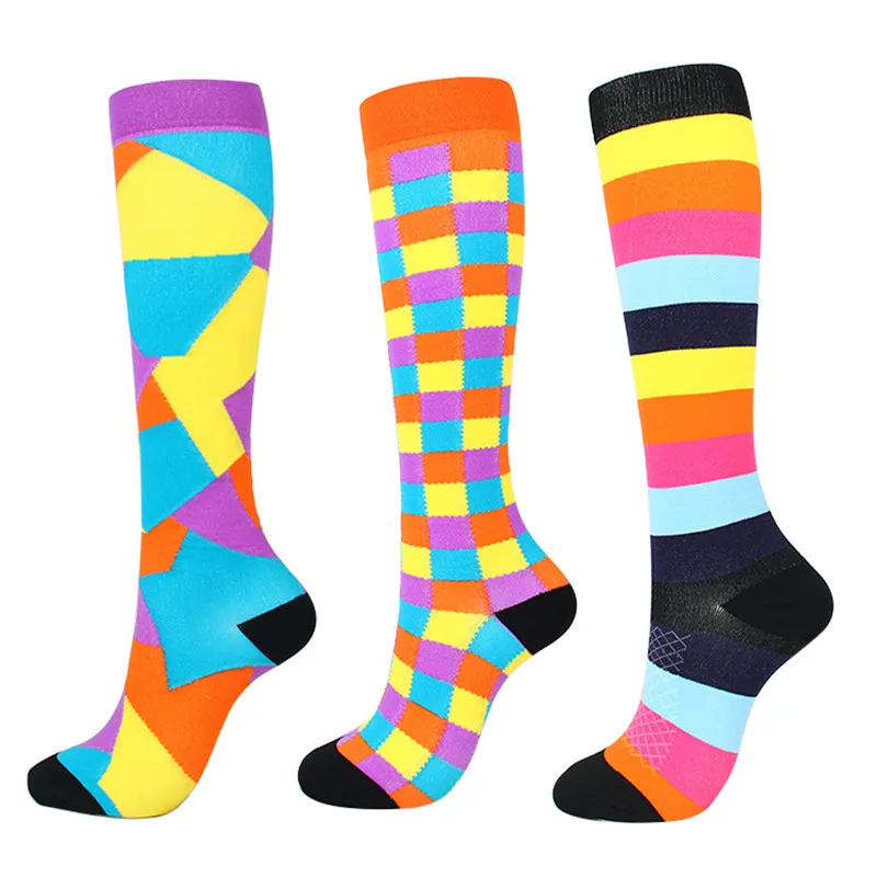 

Hot Sale Men Women Running Clycling Outdoor Althletic Sports Compression Socks Fashion Unisex Leg Pressure Long Socks For Nurses