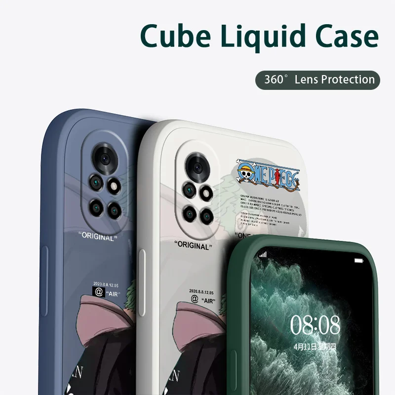 

Zoro Phone Case For Huawei Nova8 8Pro 8SE Nova 7 7Pro 7SE 6 6se 5 5Pro 5Z 5I 5Ipro 4 4E fashion Liquid Silicone Cover