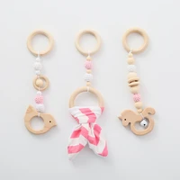baby toy wooden cloth ear rattle ring teether hanging mobile bed holder star pendant stroller baby toy bell educational toy