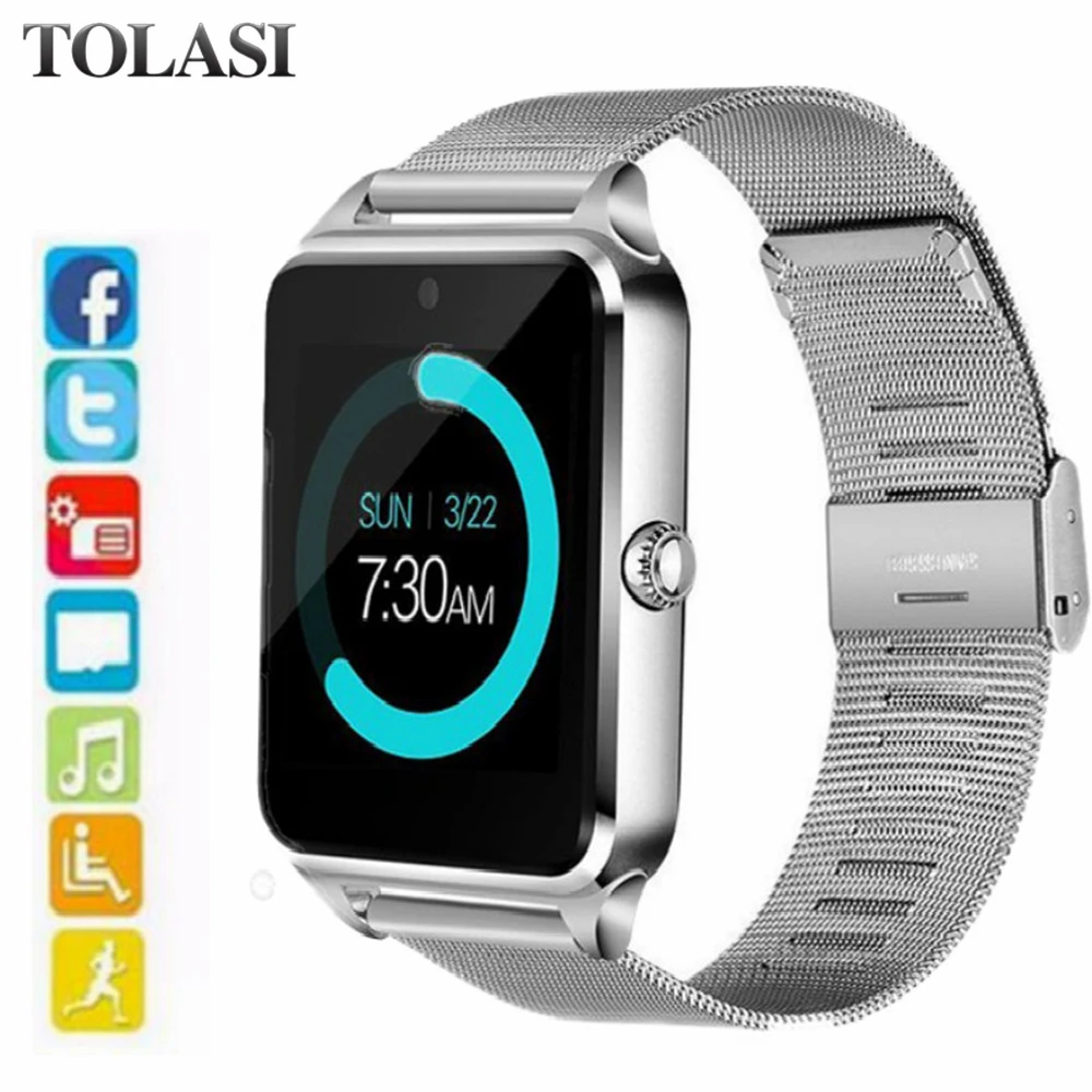 Горячие Z60 Смарт часы металлические мульти idioma Bluetooth наручные Smartwatch поддержка SIM/TF