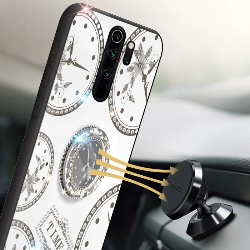 Magnetic Silicone Phone case For xiaomi redmi k20 pro k20pro 8 8A note 5 7 8pro 7s Magnet holder 3d Ring back cover coque |