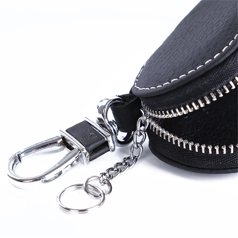 

Leather Car Key Wallets Men Key Holder Housekeeper Keys Organizer Women Keychain Covers Zipper Key Case Bag Pouch Purse