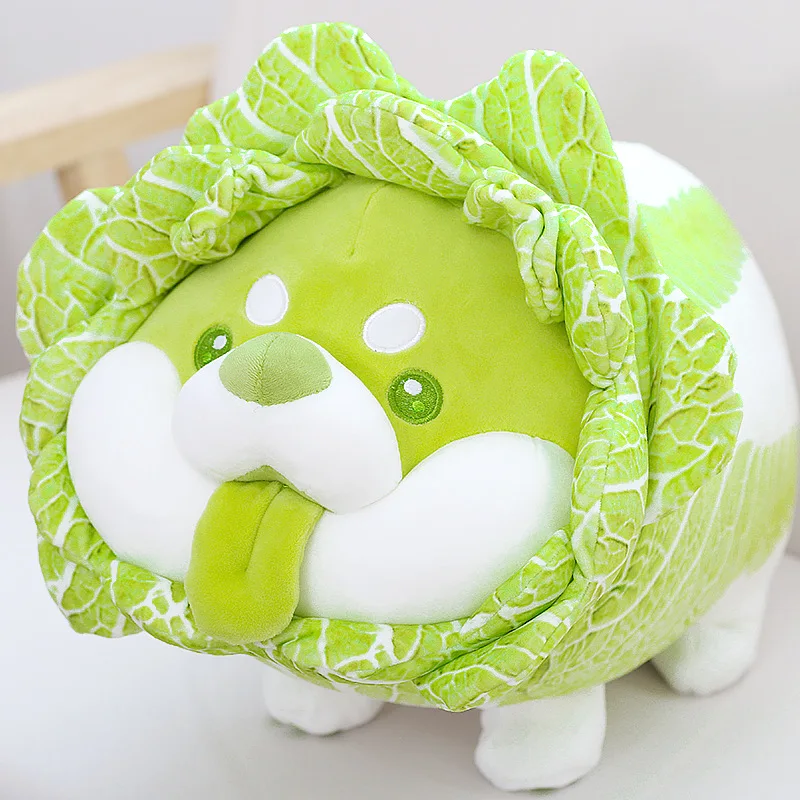 

22CM Cabbage Shiba Inu Dog Cute Vegetable Fairy Anime Plush Toy Fluffy Stuffed Plant Soft Doll Kawaii Pillow Baby Kids Toys Gift