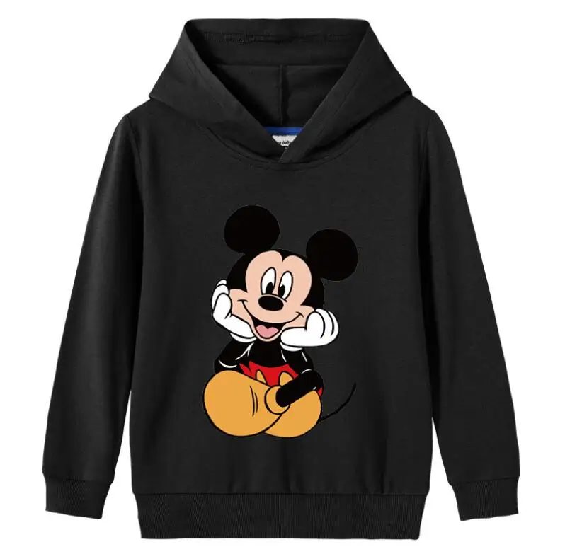 Детские толстовки Disney осенняя одежда для мальчиков с мультяшным рисунком