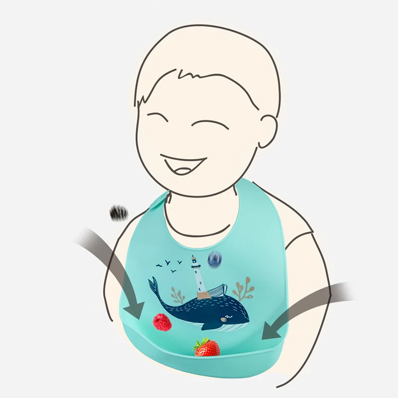 Детские нагрудники с мультяшными животными водонепроницаемые Мягкие