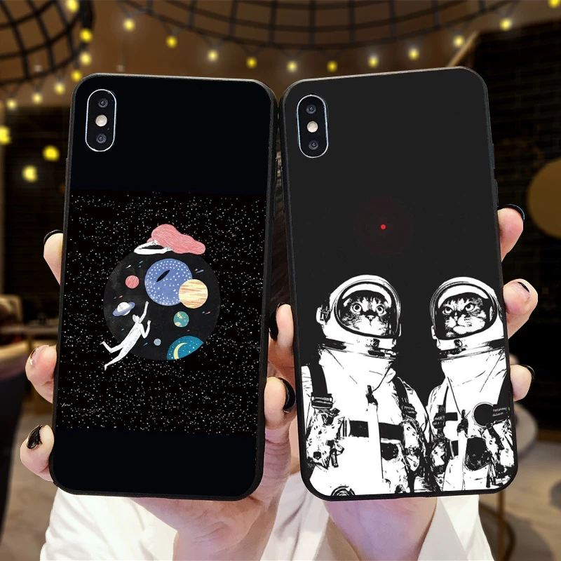 Mobile Phone Cases FOR Xiaomi mi 8 9 SE MI 6X MIX 2S 3 F1 color retro planet astronaut CC9E CC9 A2 LITE 9T A3 PRO | Мобильные