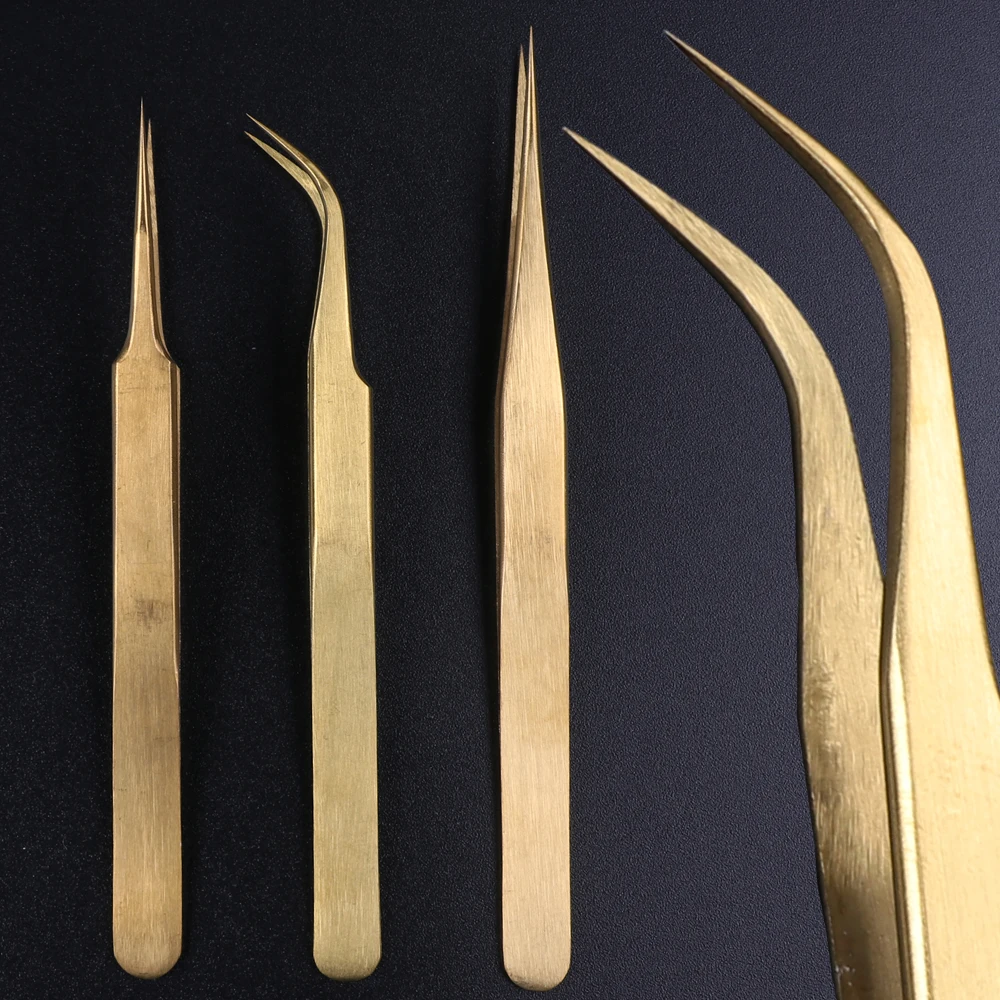 3 шт. изогнутые прямые пинцеты для наращивания ресниц Стразы ногтей Декор щипцы