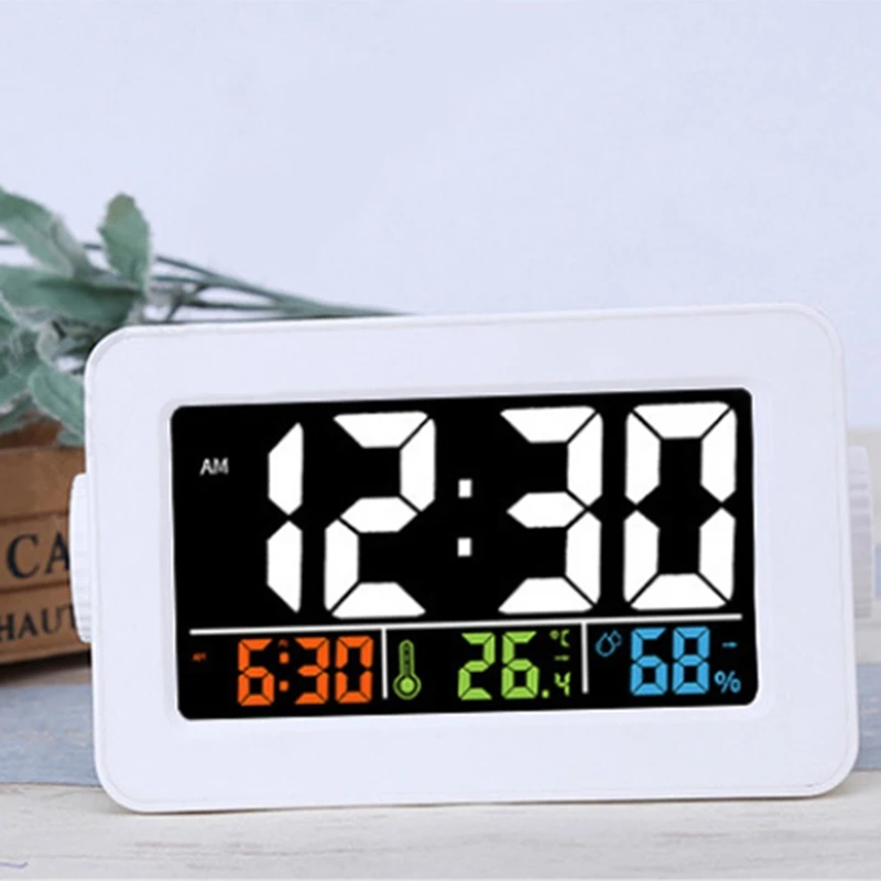 

Color Lcd Digital Smart Alarm,Clock with Outdoor and Indoor Temperature Hygrometer,Humidity Clock Wake Up
