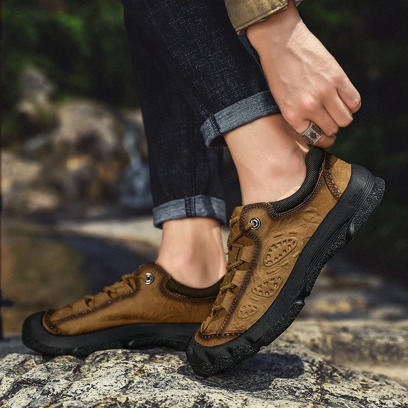 

Men's Casual Leather Shoes Casual Sport Shoes Men Sneaker Man Breathable Mens For Hot Sneakers Leather Fashion 2020 Sports