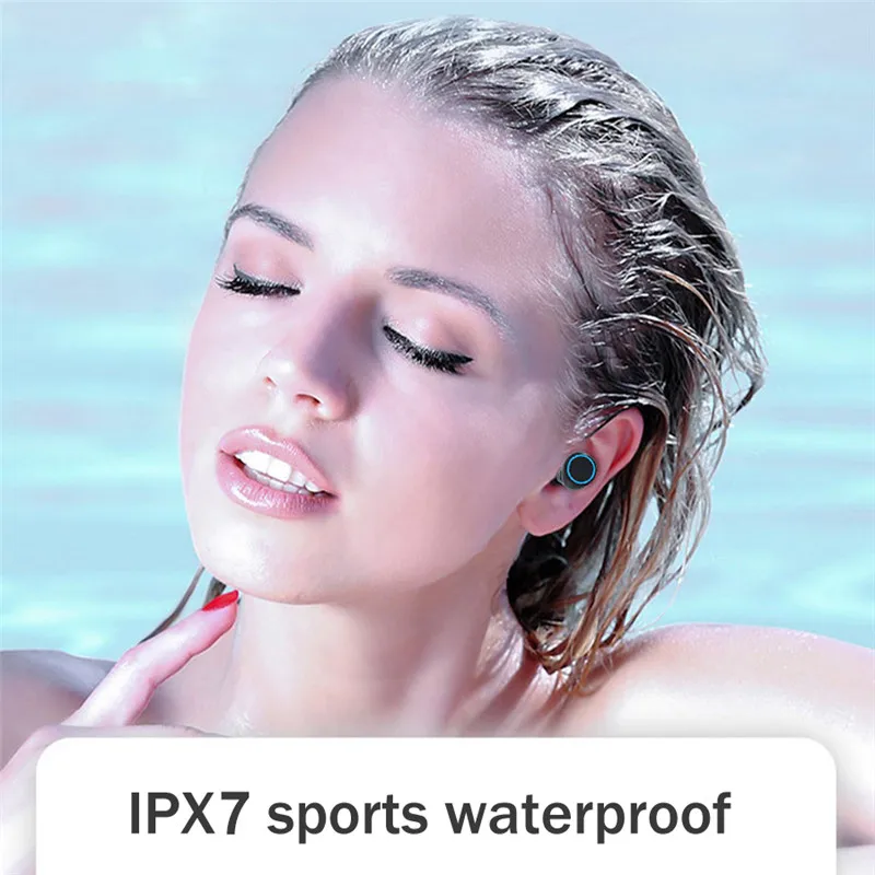 TWS Bluetooth 5 0 bluetooth беспроводная гарнитура 3500 мАч светодиодный сенсорный Спорт