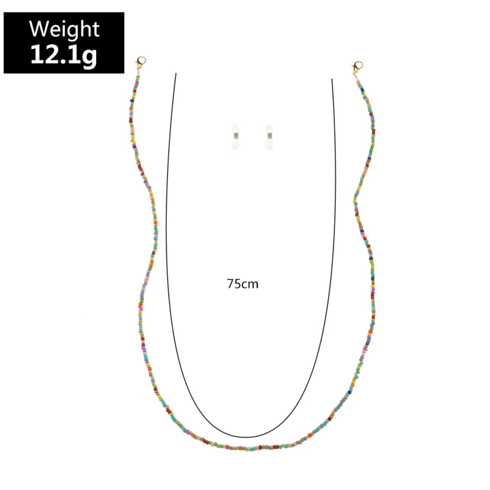 

2021 New Fashion Reading Glasses Chain Retro Beads Eyeglass Sunglasses Spectacle Cord Neck Strap String Mask Chain Eye wear