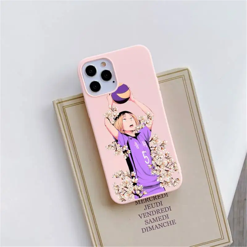 

Kenma Kozume of Haikyuu Phone Case Pink Candy Color for iPhone 11 12 mini pro XS MAX 8 7 6 6S Plus X SE 2020 XR