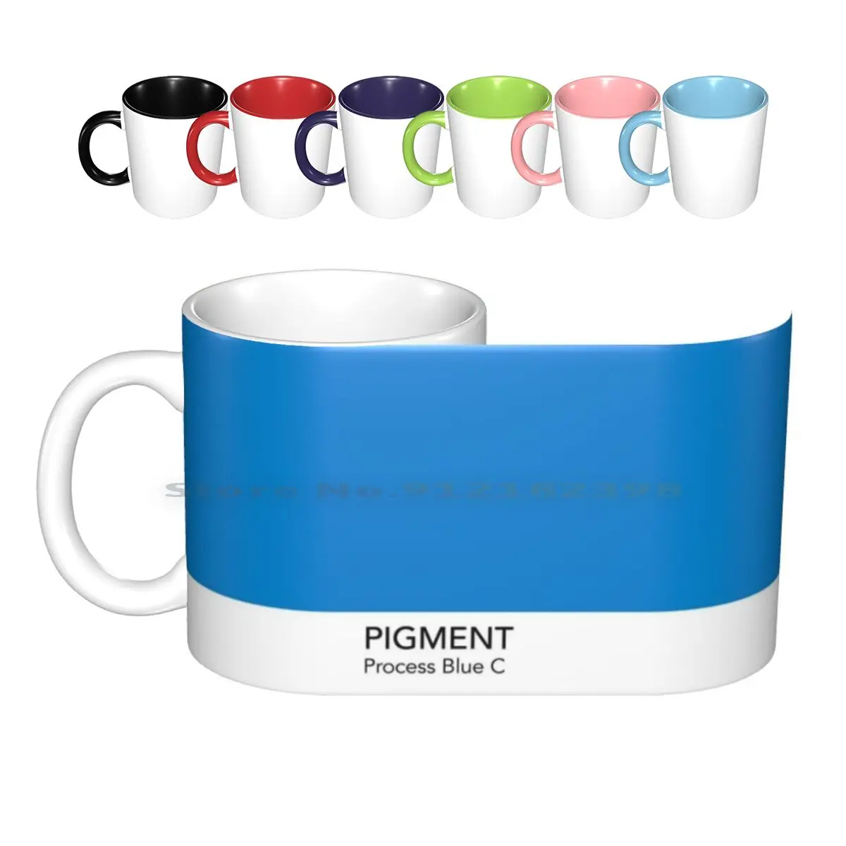 

Pantone Process Blue C Ceramic Mugs Coffee Cups Milk Tea Mug Pantone Color Red Yellow Orange Purple Violet Blue White Black