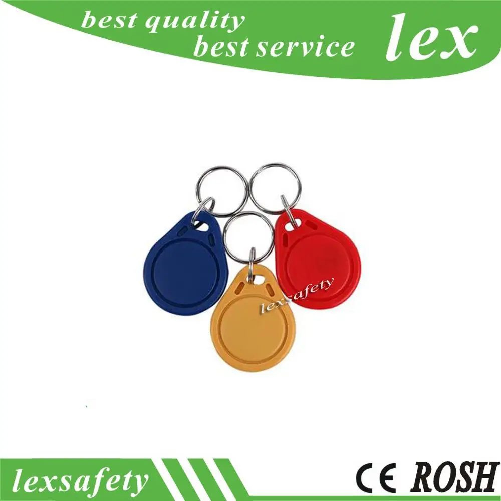 

100pcs/lot 13.56MHz F08 8kbit(1K) Keytag Custom ABS Contactless Customized Key Tags RFID Classic Door access Smart Keychain Tag