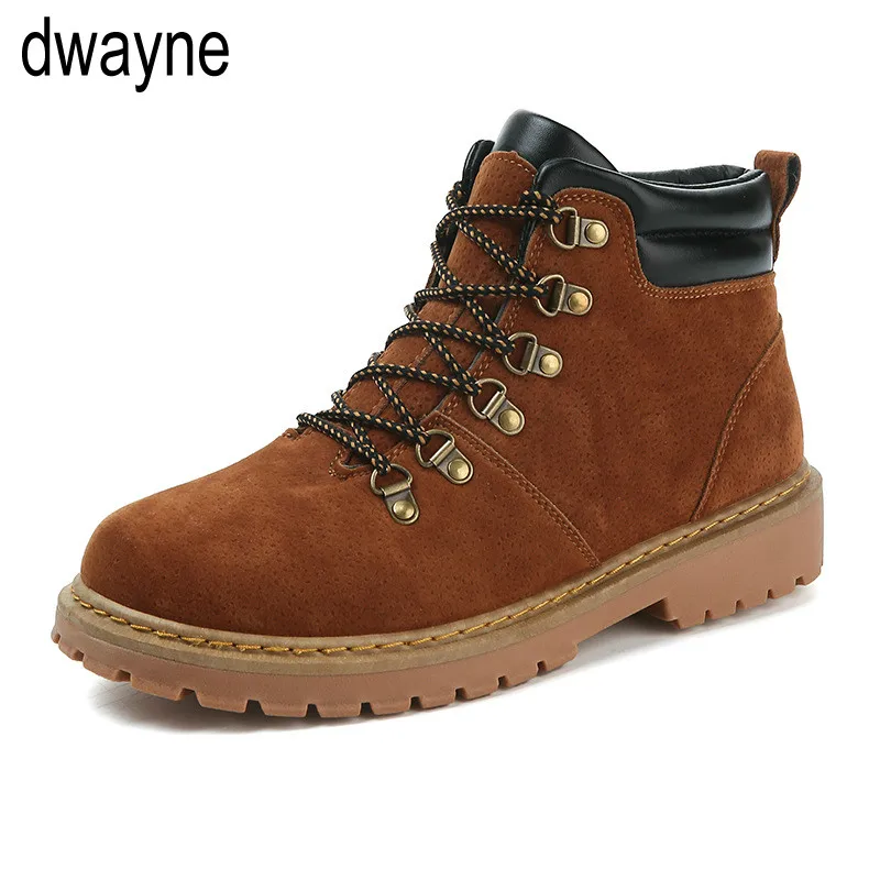 Мужские ботинки Martens; кожаная зимняя теплая обувь; мужские мотоциклетные ботильоны; doc martins; осенние мужские оксфорды; hjm89