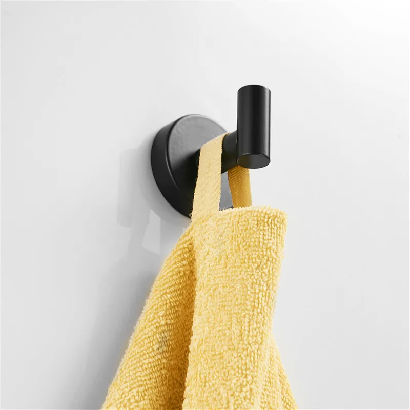 Матовый черный комплект из 3 предметов аксессуары для ванной комнаты настенное