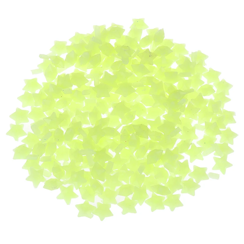 200 шт./пакет светится в темноте 3D звезды наклейки с Луной спальни стены домашнего