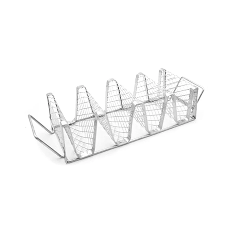 

Stainless Steel Taco Rack Holder Pancake Taco Mexican Food Rack Kitchen Tools Drain Tray Salsa Cup Kitchen Tools