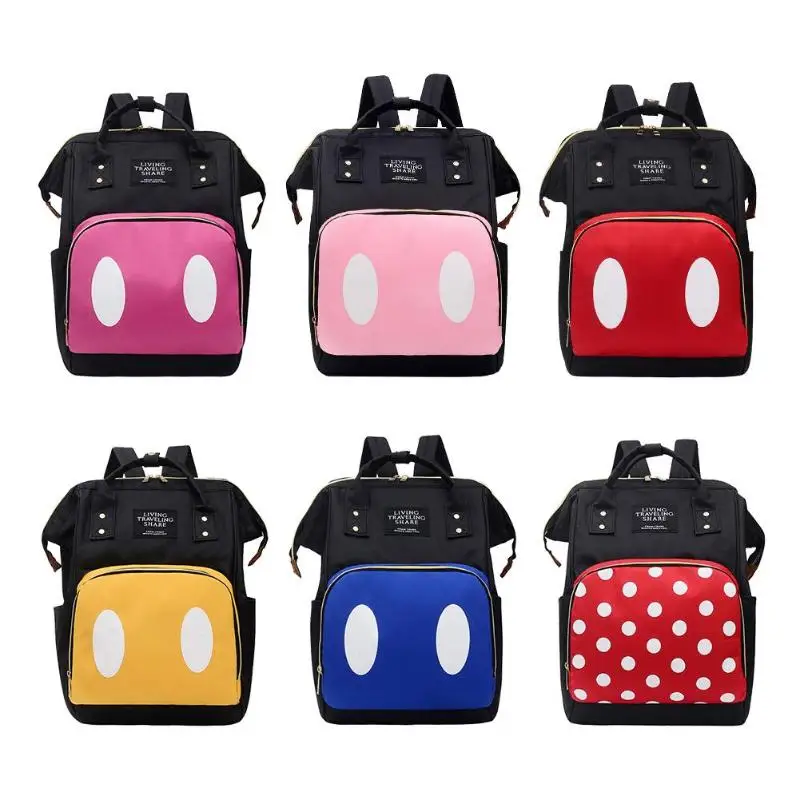 Модные сумки для подгузников сумка детских в горошек женские рюкзаки мам