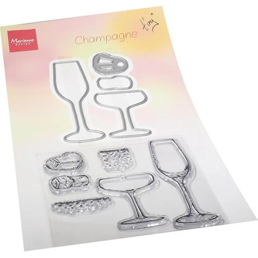 

"tiny's Champagne" 2021 Christmas New Product Hot Sale Metal Cutting Dies Diary Decoration Diy Greeting Card