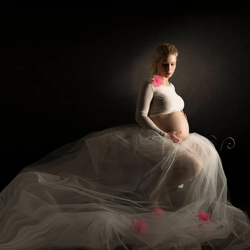 Платье для беременных фотосессии сексуальное макси лоскутное белое платье