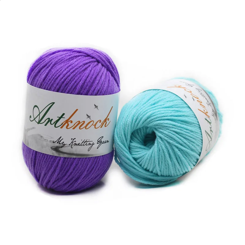 12 шт. тонкая молочная хлопчатобумажная пряжа для вязания вязаная кукла