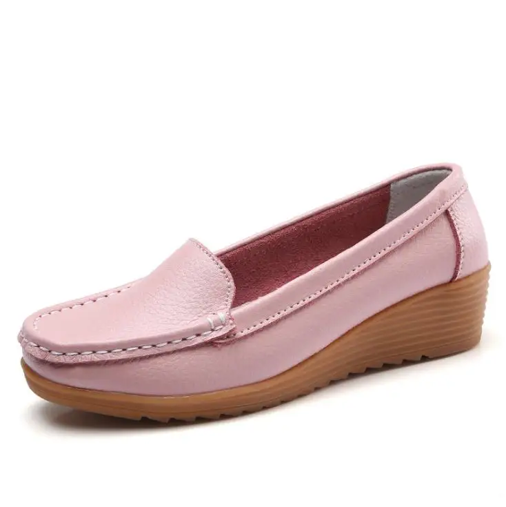 

Women shoes leather flats Breathable Non-slip Women's casual shoes 668