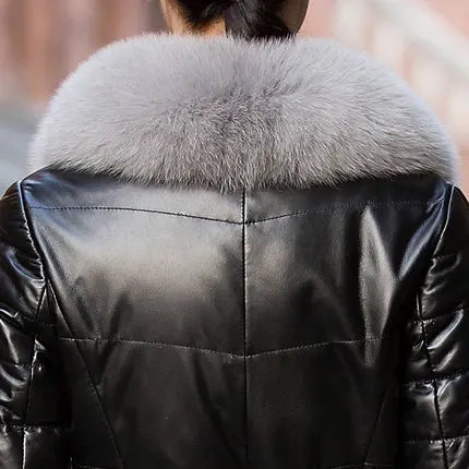 Осень 2020 натуральная женская зимняя длинная куртка из натурального Лисьего меха