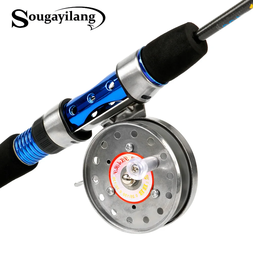 Sougayilang портативная катушка для зимней подледной рыбалки мини металлическое