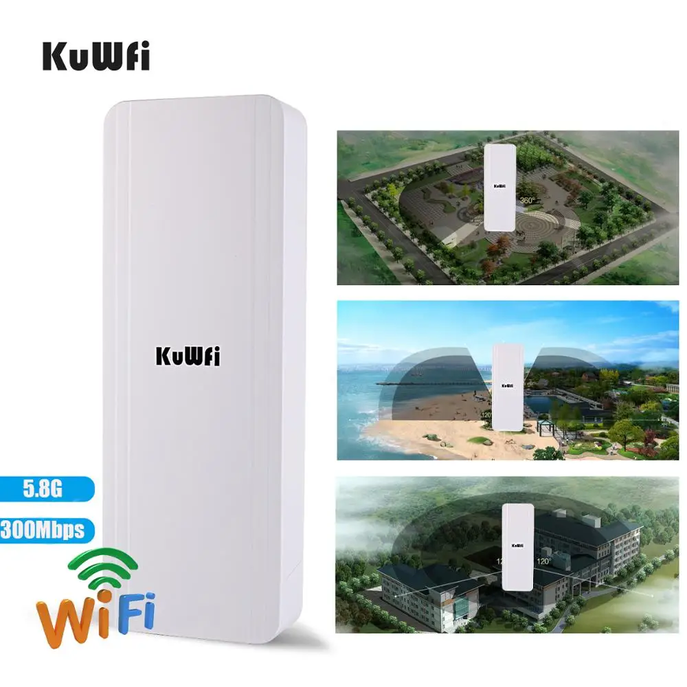 KuWFi Открытый Wi Fi мост 5 8G 300 Мбит/с маршрутизатор беспроводной ретранслятор точка в
