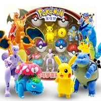 8 kinds pokemon can be installed into the wizard ball deformation pikachu anime toys action figure pvc model pokemon toy gifts