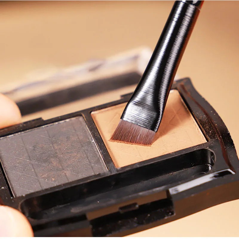 Кисти для макияжа с синтетическим ворсом угловая кисть контура бровей