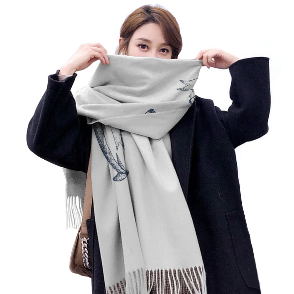 Ручная работа якорь одеяла на заказ кашемировые шали и обертывания градиент