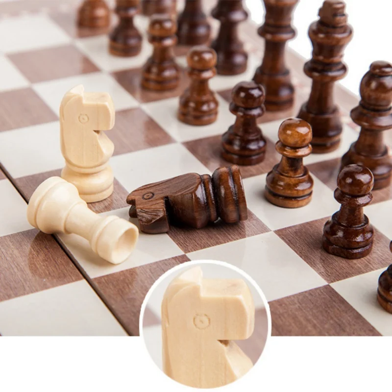 Деревянные Складные шахматы 3 в 1 Римский Шахматный набор дорожные Вечерние