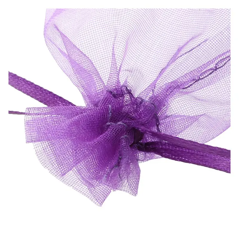 Упаковка из 10 шт. красивая темно фиолетовой органзы подарок и пользу Сумки 7 см x 9