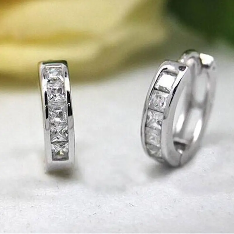 

Women Jewelry Creative Inlaid Zircon Round Hollow Earrings Birthday Gift