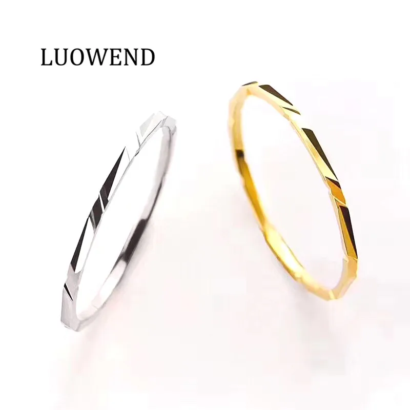 LUOWEND 18K розовое/белое/желтое золото (AU750) обручальное кольцо золотое женские