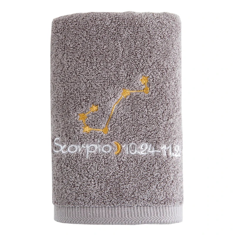 

12 Constellation Face Towel Cotton Soft Absorbent Washing Adult Towel Hand Towels Bathroom Children Shower Personalized 6MM11