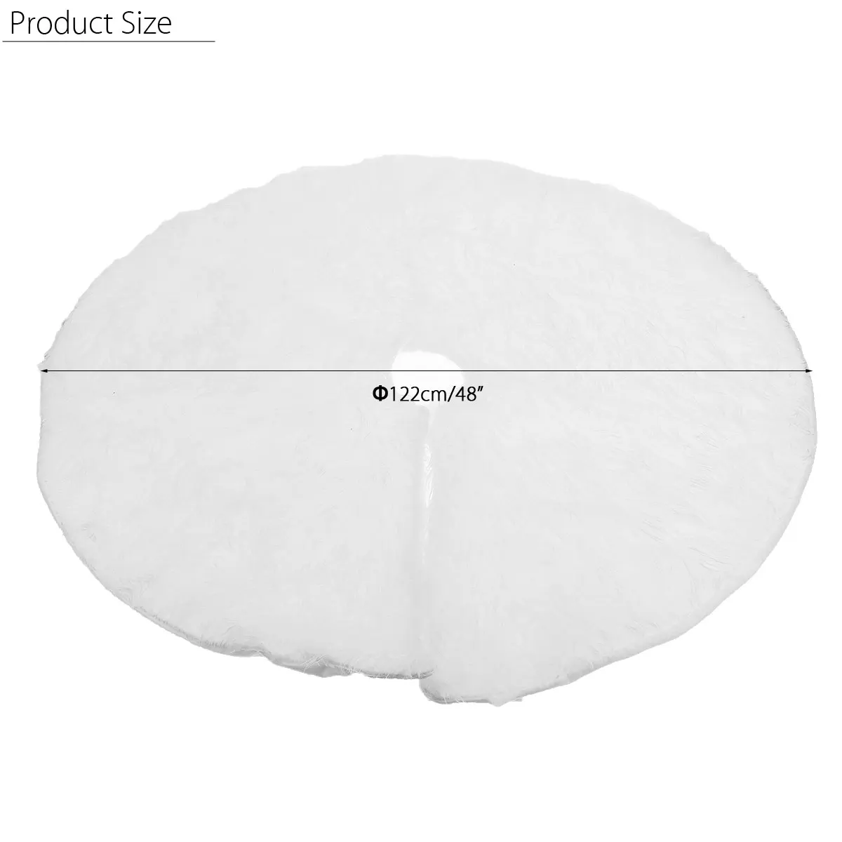 

1pc White Christmas Tree Skirt Plush Tree Carpet Xmas Tree Carpet Floor Mat Ornaments Cover Home Party Christmas Tree Decor