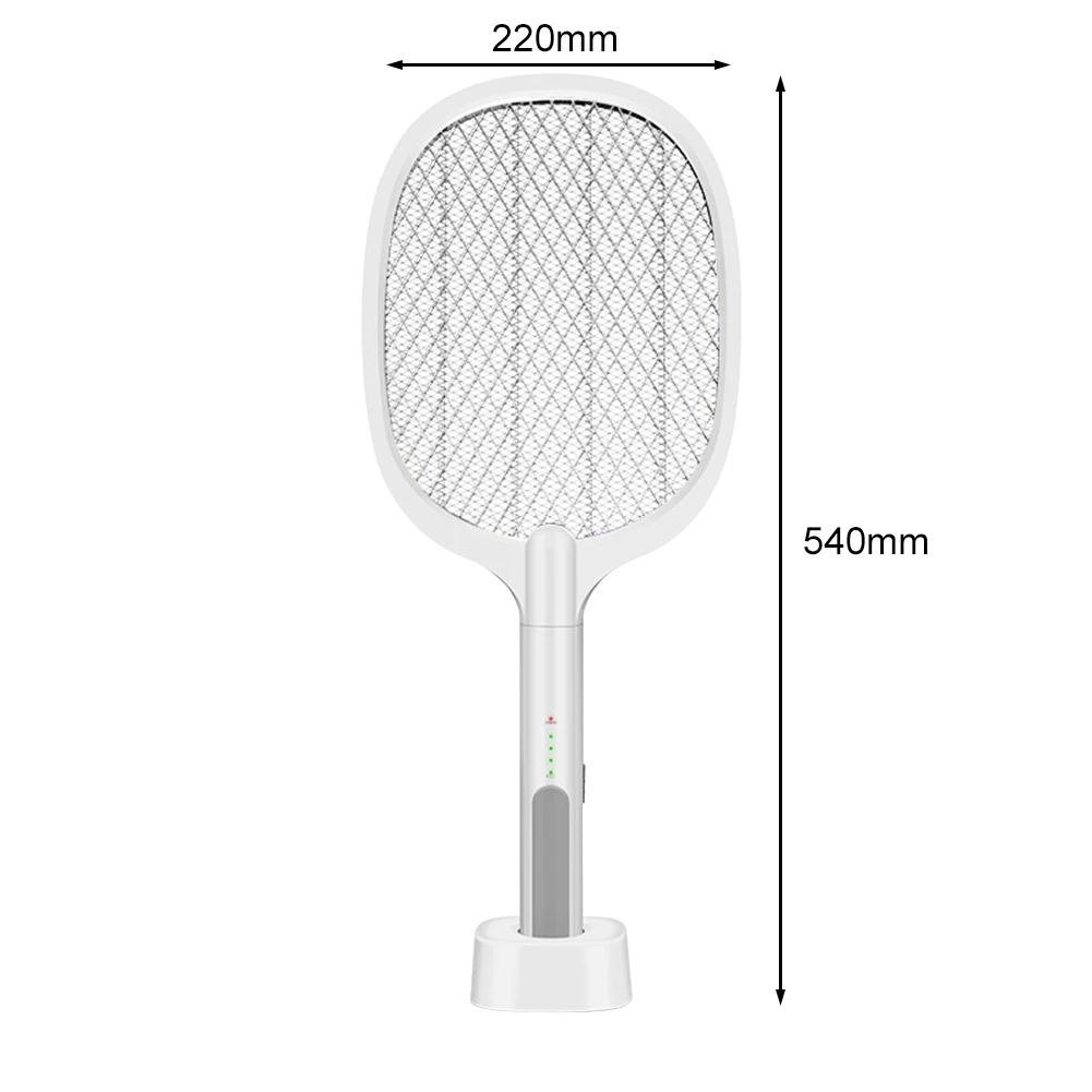 

3000V Electric Mosquito Killer UV Light Fly Swatter Mosquito Trapper Rechargeable Bug Zapper Insect Racket 1200mAh