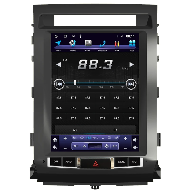 ZOYOSKII Android 12 1 дюймов для Toyota Land Cruiser LC200 сенсорный экран в стиле Tesla автомобильное