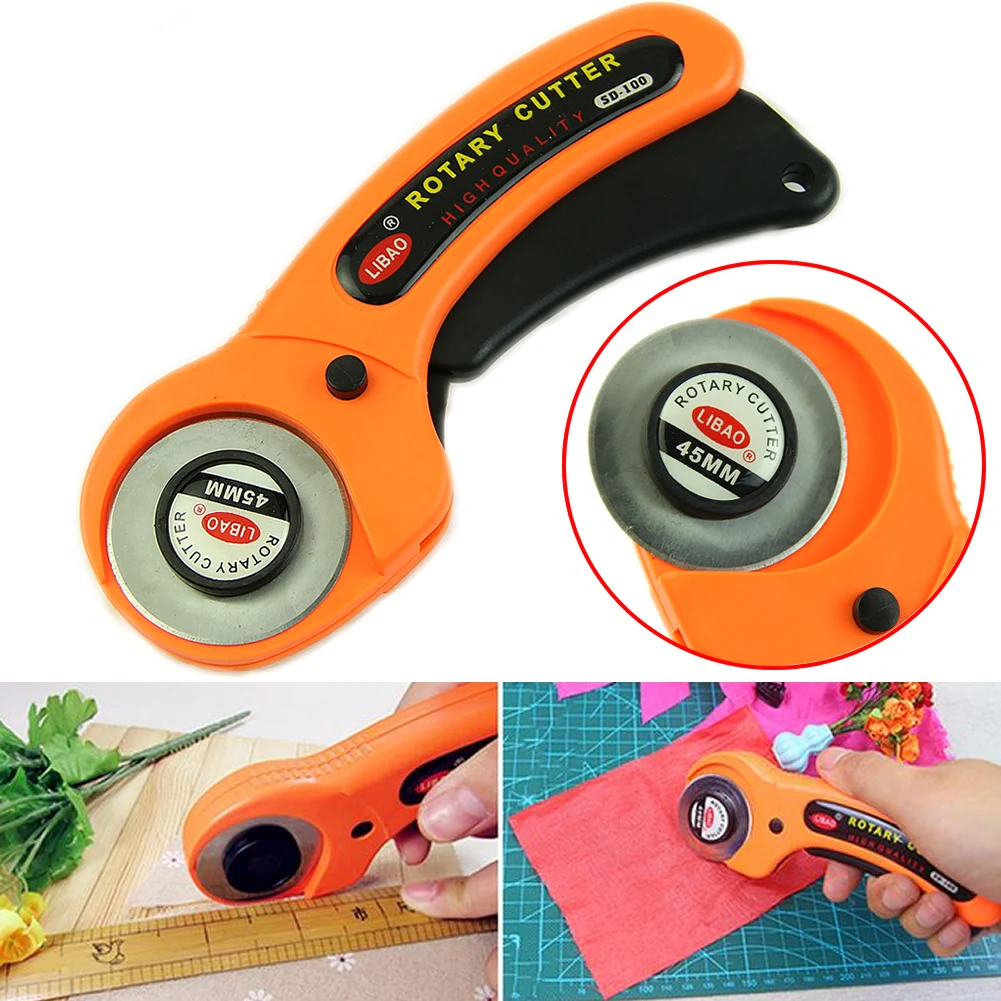 

1 Pcs 45mm Rotary Cutter Premium Quilters Sewing Quilting Fabric Cutting Craft Tool Tailor Handmade Quilts DIY Production