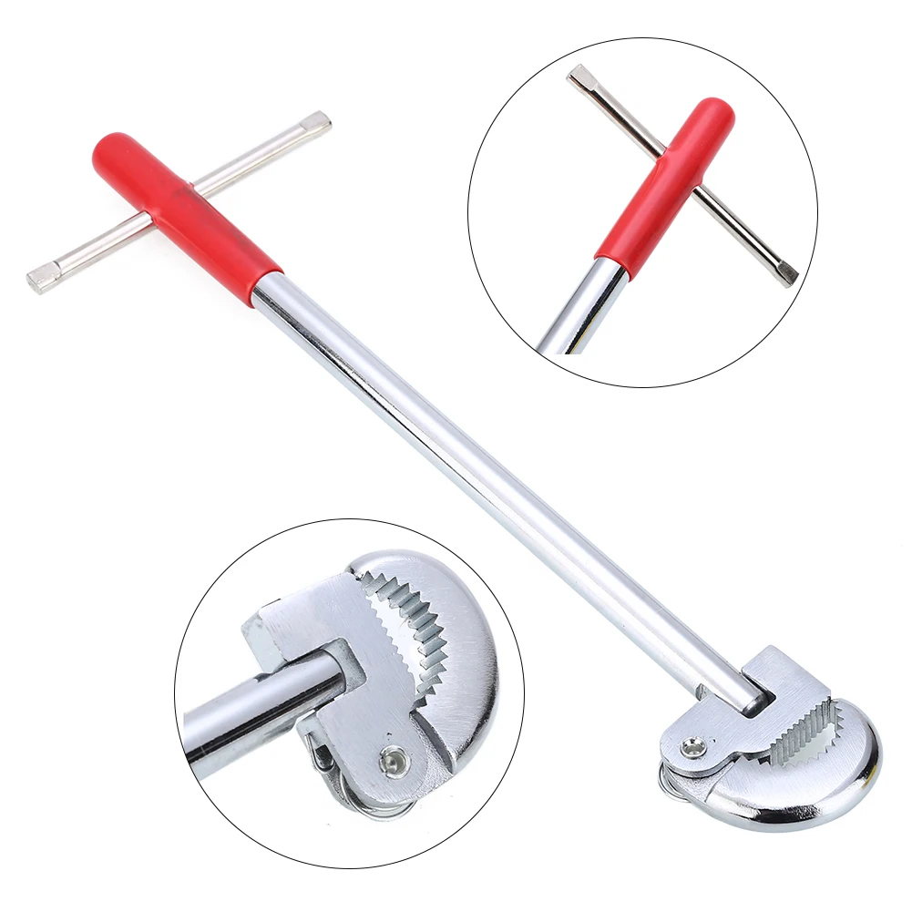 

11inch Spanner T Type Practical Adjustable Basin Wrench Sink Kitchen Bath Tap Durable Steel Portable Plumbing Tool Manual