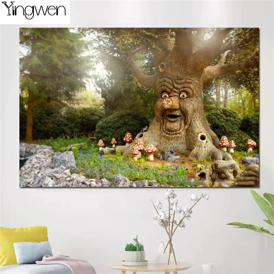 

5D DIY Diamond Painting Holland Efteling Park Treeman Full Square Round Diamond Embroidery Home Wall Decoration Diamond Art NEW